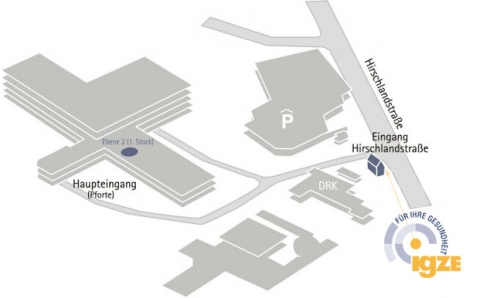 Lageplan des IGZE in Esslingen